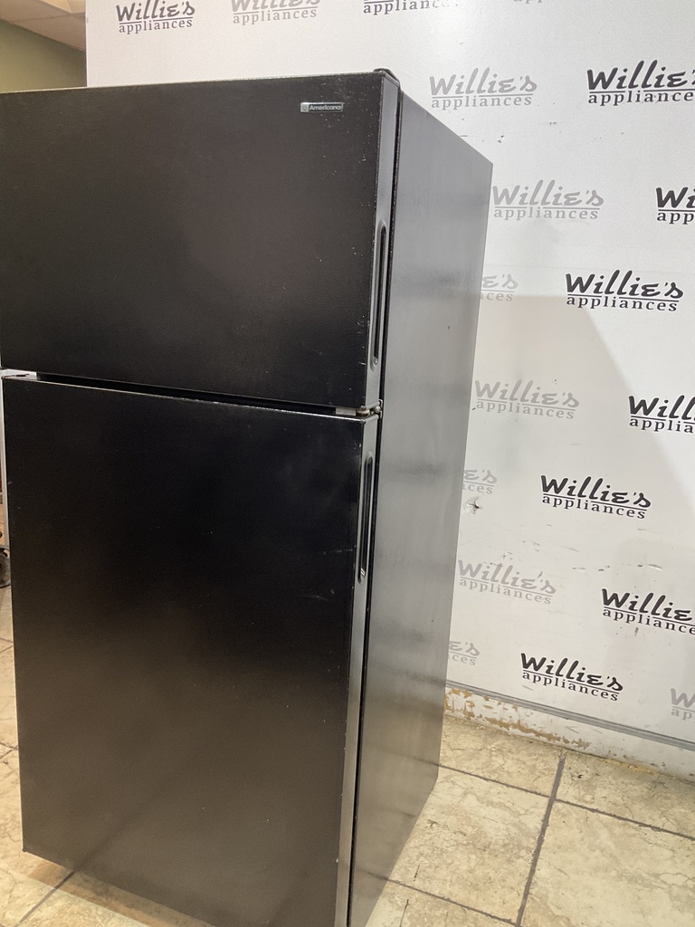 Americana Used Refrigerator Top and Bottom 28x61 1/2” (Black) 