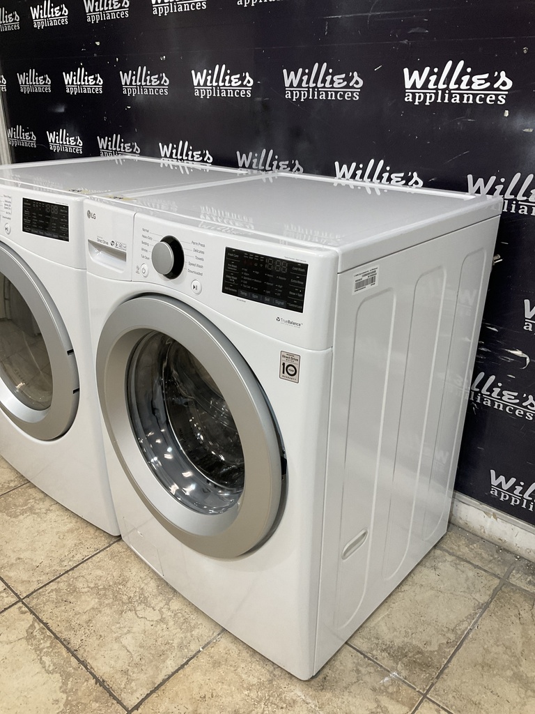 Lg Used Electric Set Washer/Dryer Front-load 220volts (30 AMP) 27inches {4 prong} (White) 