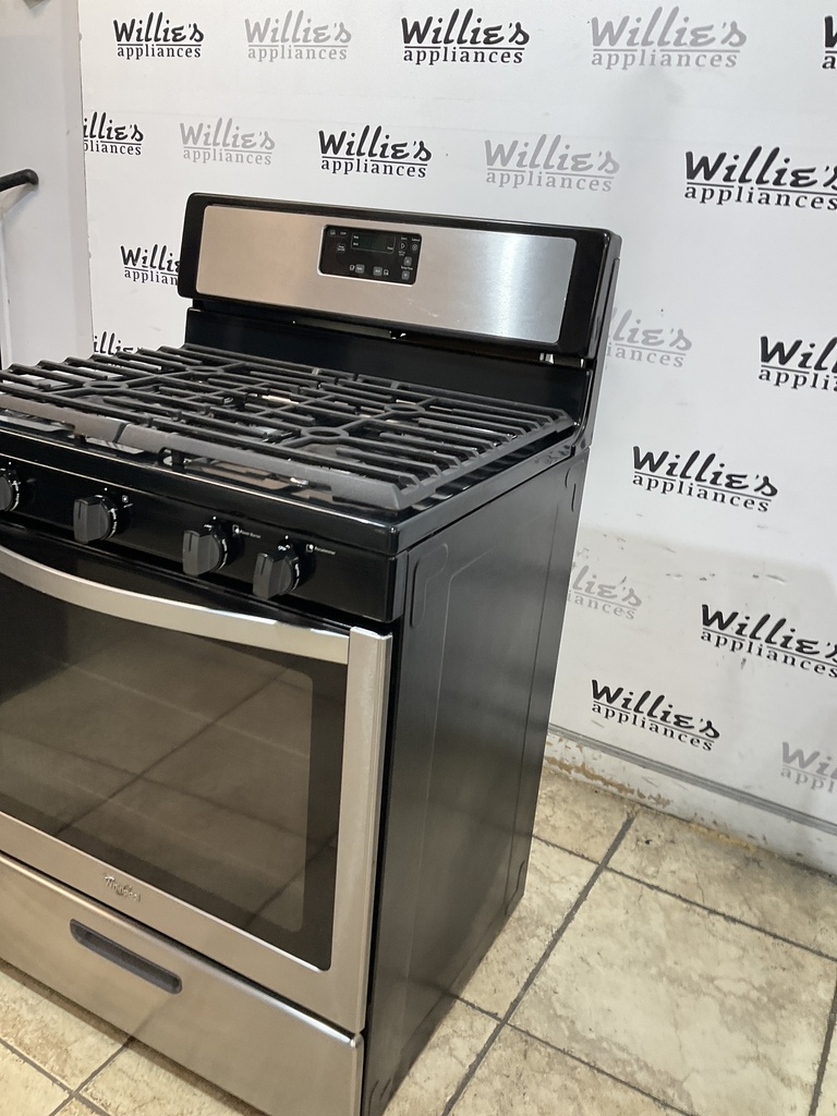 Whirlpool Used Natural Gas Stove 30inches (Stainless Steel) 