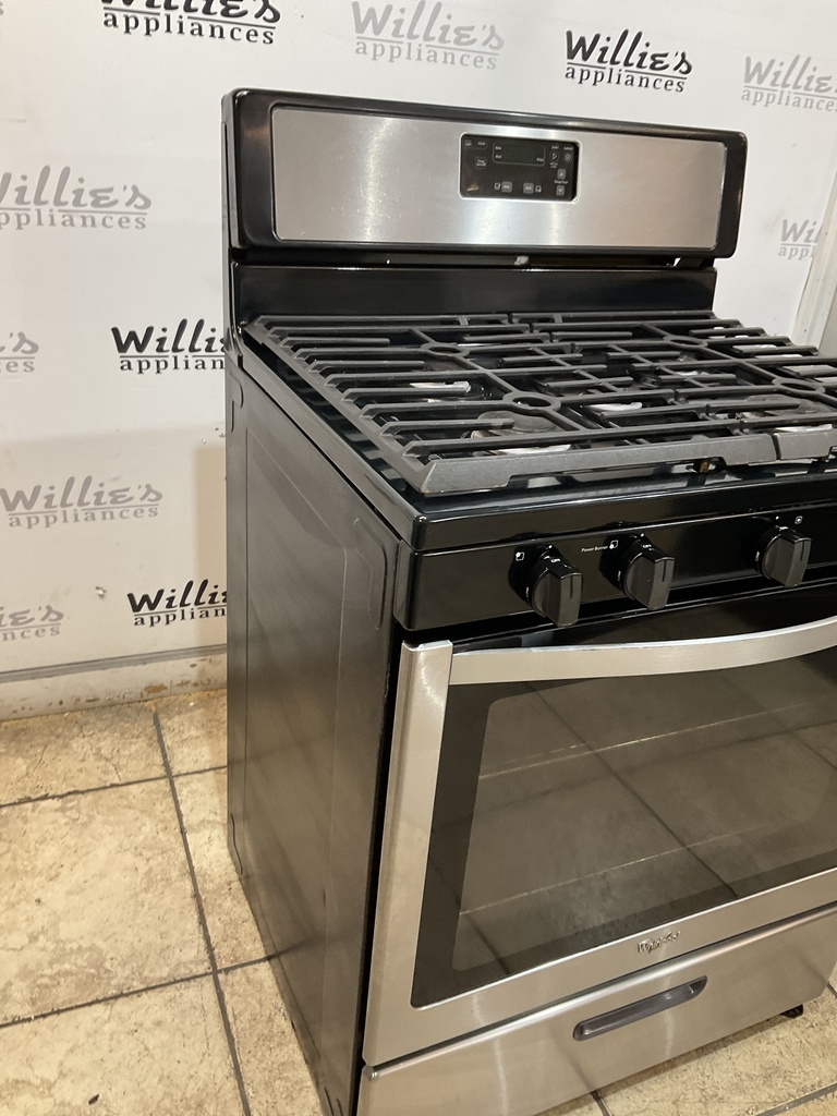 Whirlpool Used Natural Gas Stove 30inches (Stainless Steel) 