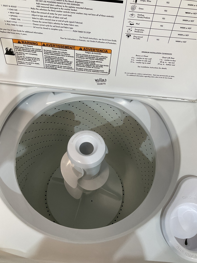 Whirlpool Used Washer Top-load 27inches (White) 