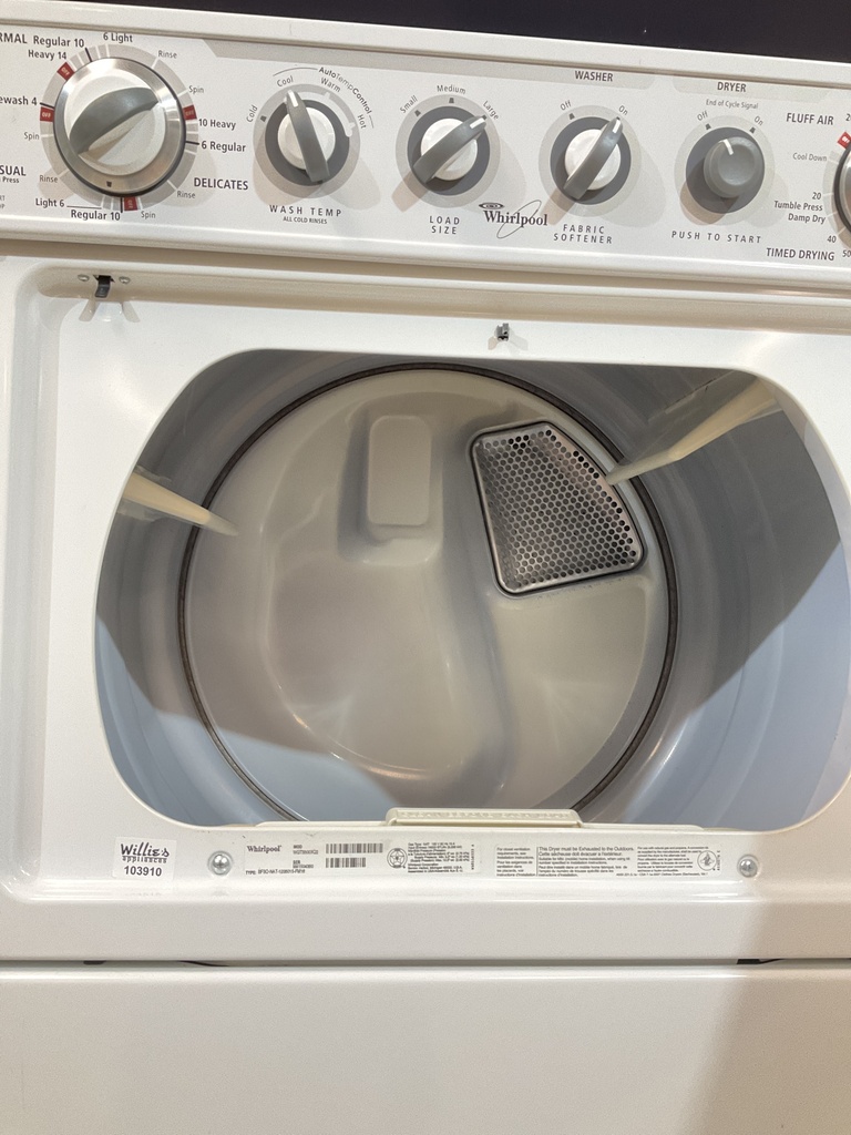 Whirlpool Used Natural Gas Unit Stackable 27x72 ” (White) 