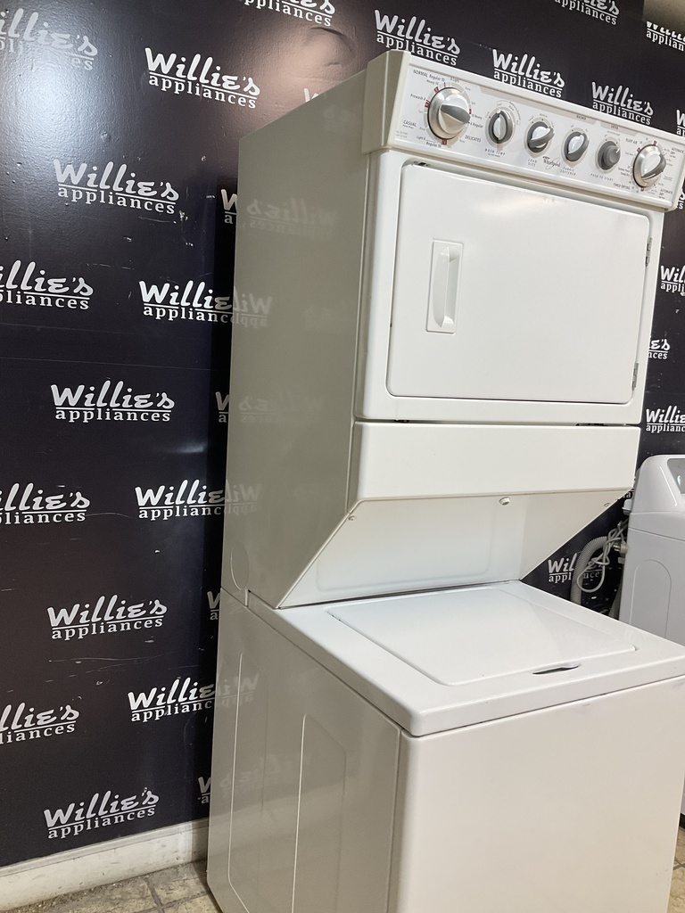 Whirlpool Used Electric Unit Stackable 220volts (30 AMP) 27x72 1/2” {no cord}  (White) 