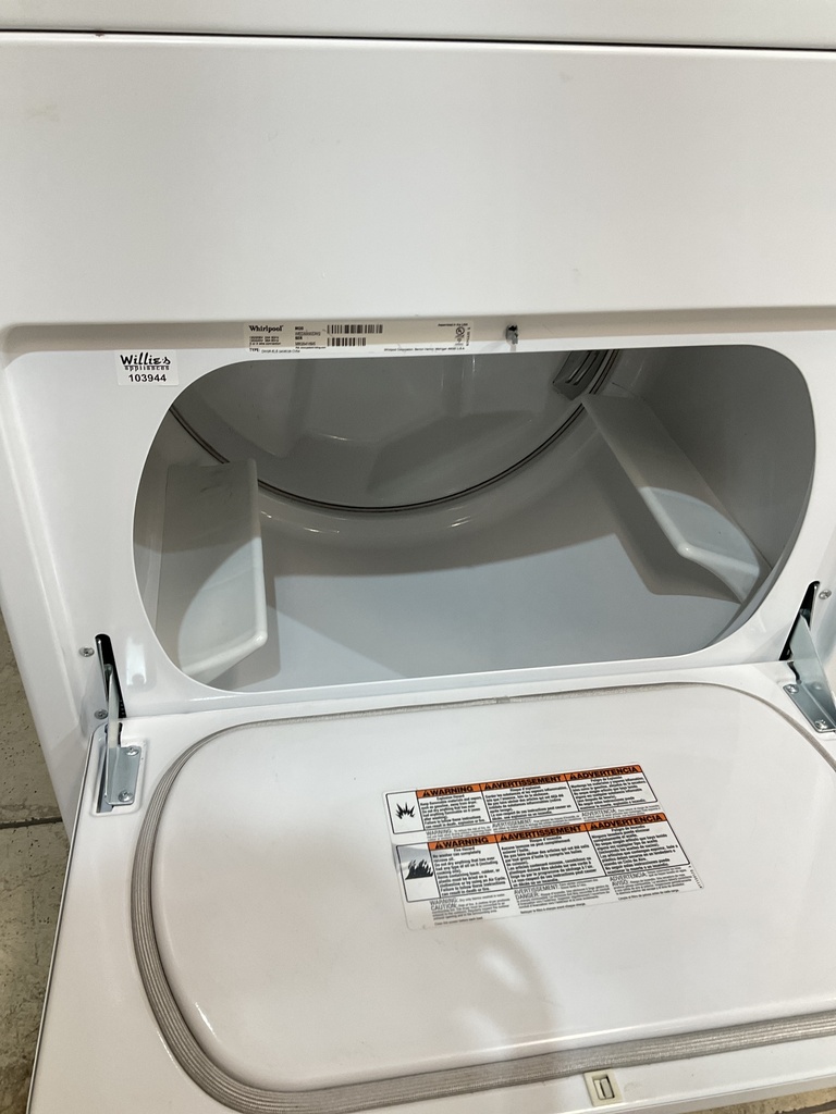 Whirlpool Used Electric Dryer 220volts (30AMP) 29inches {3 prong} (White) 