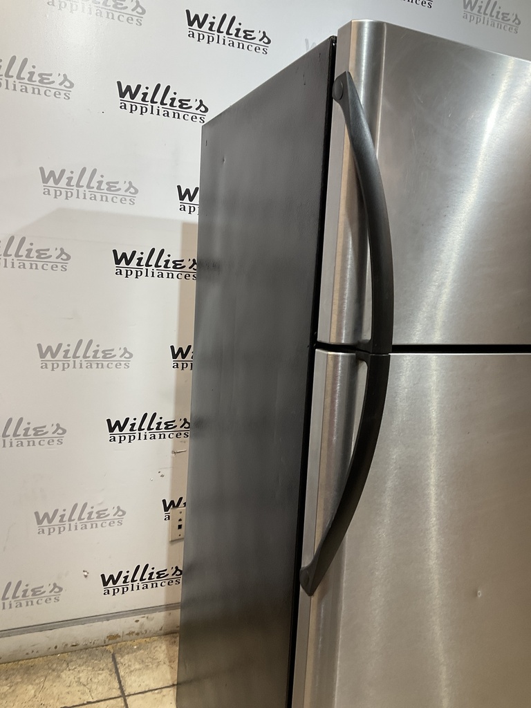 Frigidaire Used Refrigerator Top and Bottom 30x66 1/2” (Stainless Steel) 