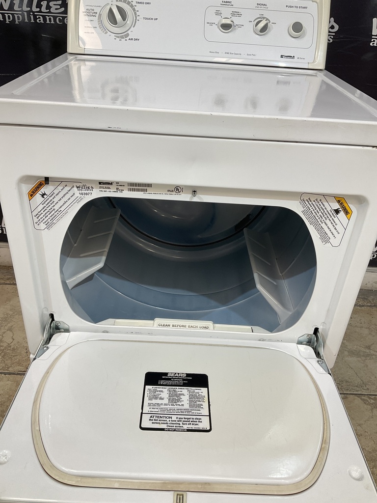 Kenmore Used Electric Dryer 220volts (30 AMP) 27inches {4 prong} (White) 