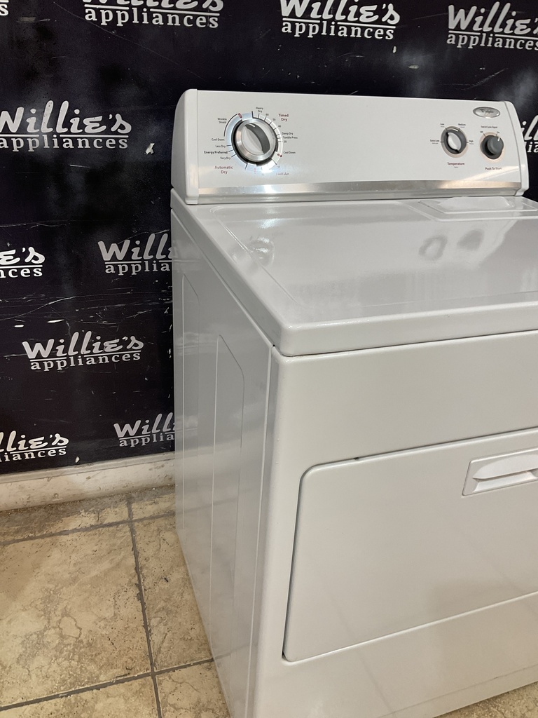Whirlpool Used Electric Dryer 220volts (30 AMP) 29inches {no cord} (White) 