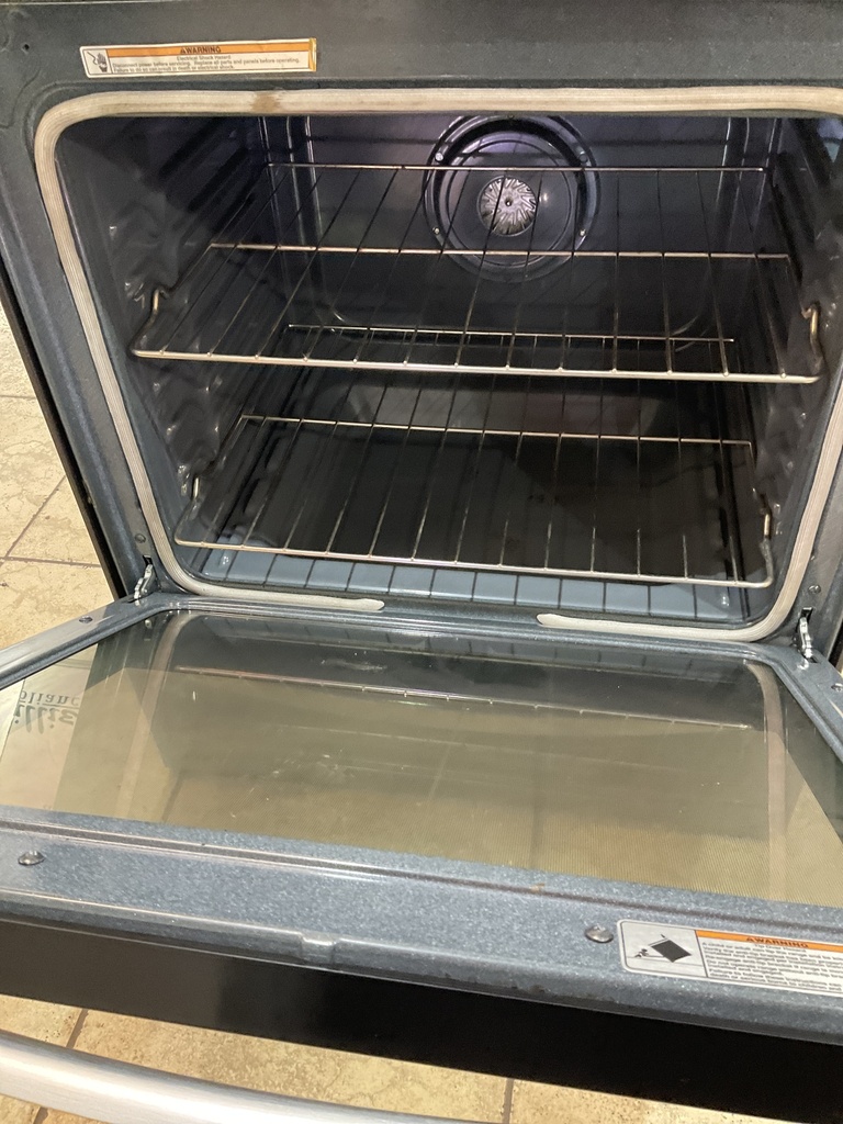 Whirlpool Used Electric Stove 220volts (40/50 AMP) 30inches {4 prong} (Stainless steel) 