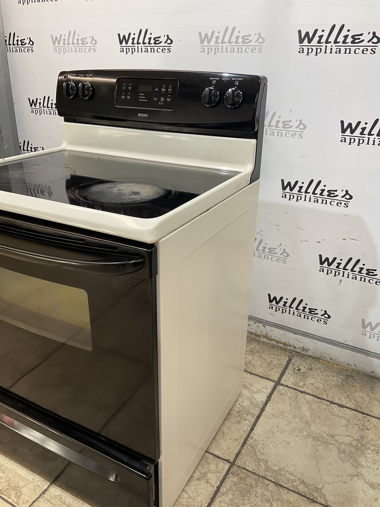 Kenmore Used Electric Stove 220volts (40/50 AMP) 30inches {no cord} (Bisque/Black) 