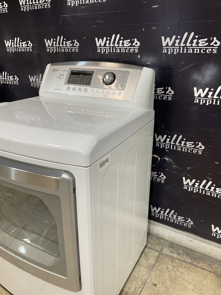 Lg Used Electric Dryer 220volts (30 AMP) 27inches {no cord} (White) 