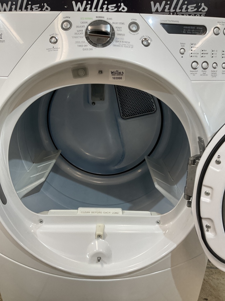 Whirlpool Used Electric Dryer 220volts (30 AMP) 27inches {3 prong} (White) 