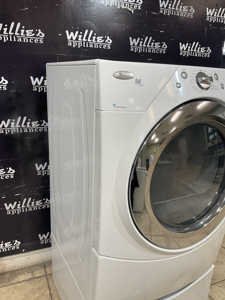 Whirlpool Used Electric Dryer 220volts (30 AMP) 27inches {3 prong} (White) 