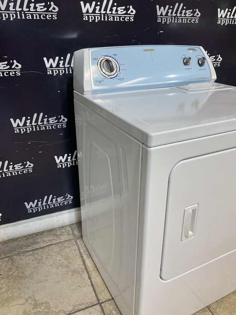 Whirlpool Used Electric Dryer 220volts (30 AMP) 29inches {no cord} (White) 
