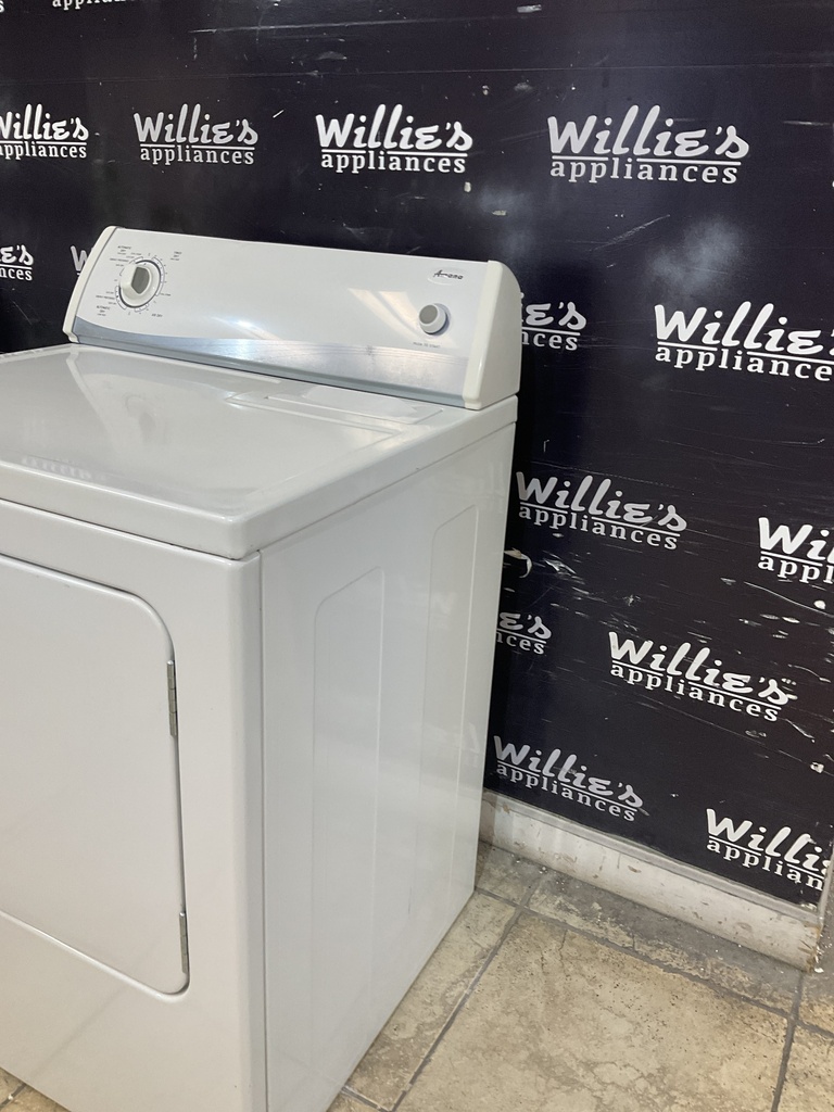 Amana Used Electric Dryer 220volts (30 AMP) 29inches {no cord} (White)