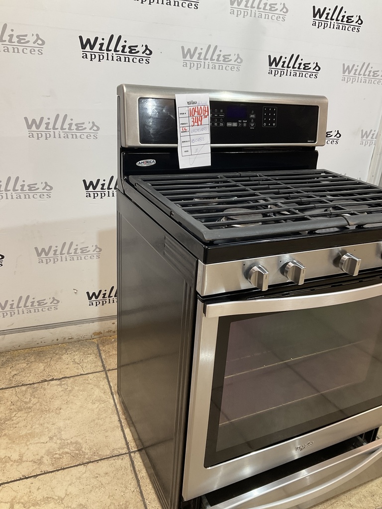 Whirlpool Used Natural Gas Stove 30inches (Stainless Steel) 