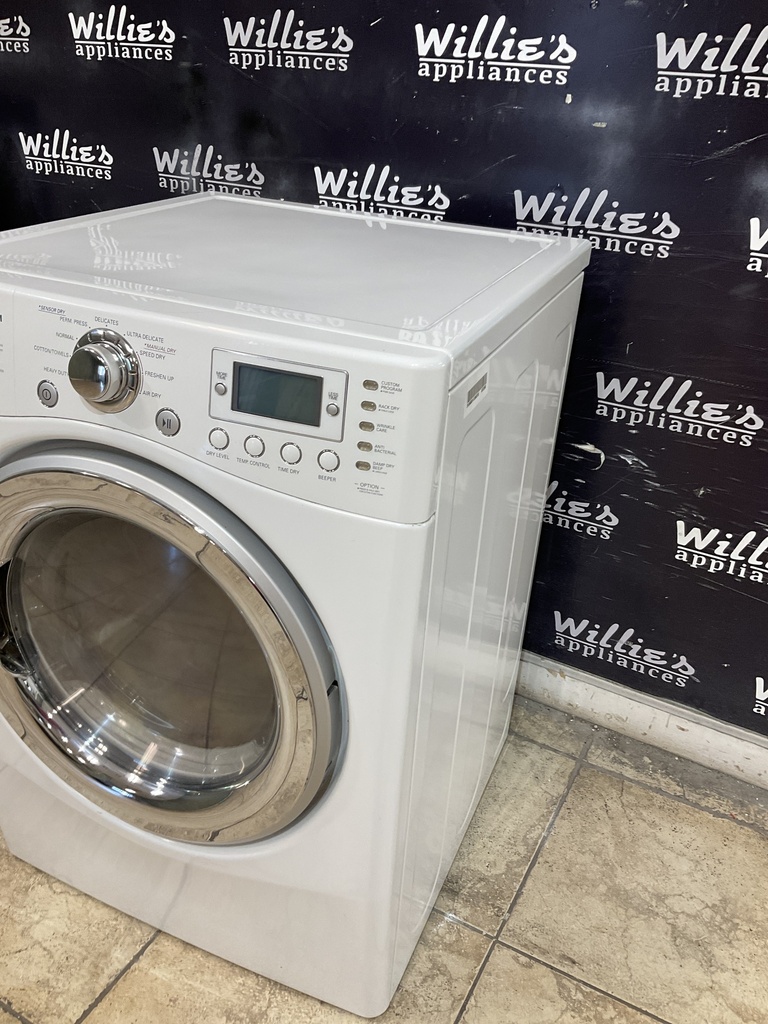 Lg Used Electric Dryer 220volts (30 AMP) 27inches {no cord} (White) 