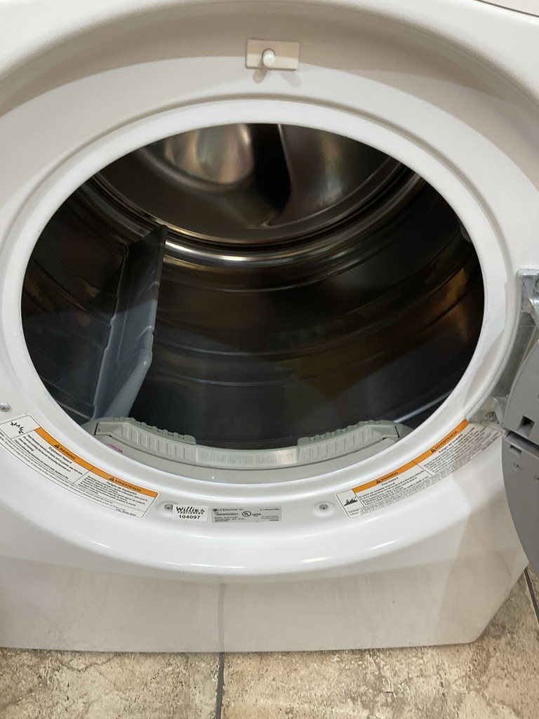 Lg Used Electric Dryer 220volts (30 AMP) 27inches {no cord} (White) 