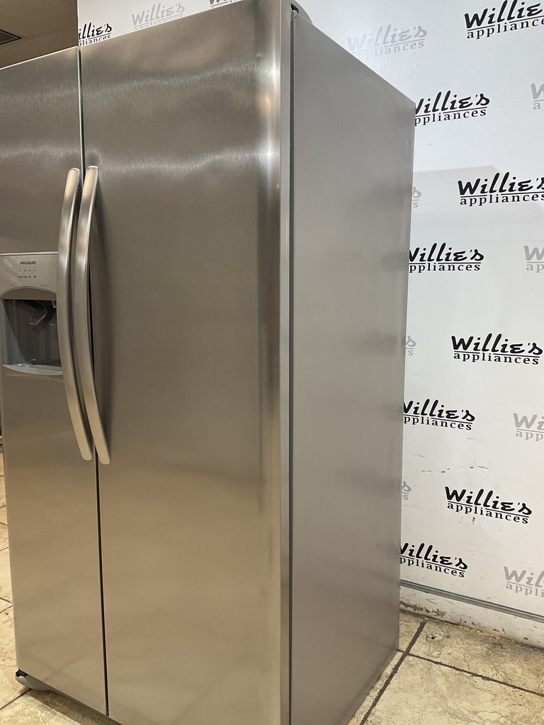 Frigidaire Used Refrigerator Side by Side 36 1/2” x 69” (Stainless Steel) 