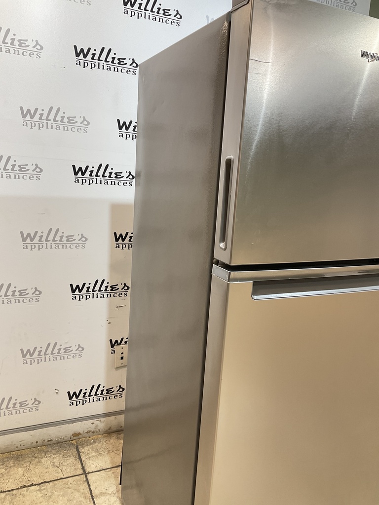 Whirlpool Used Refrigerator Top and Bottom 24x65 1/2” (Stainless Steel) 