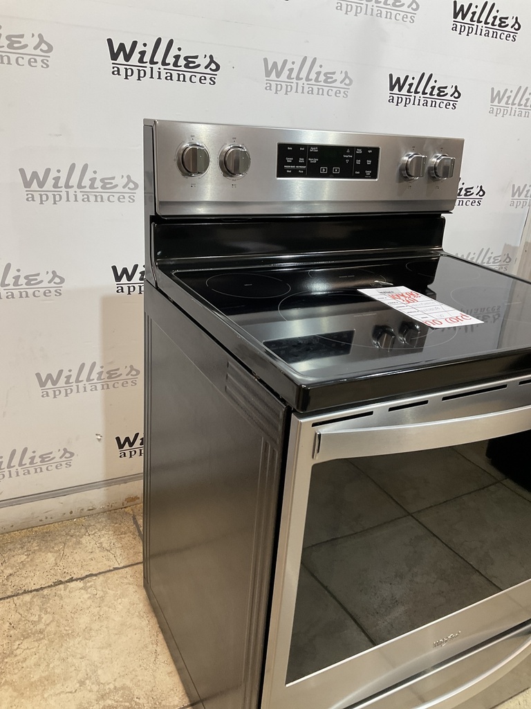 Whirlpool Used Electric Stove 220volts (40/50 AMP) 30inches {no cord} (Stainless Steel) 