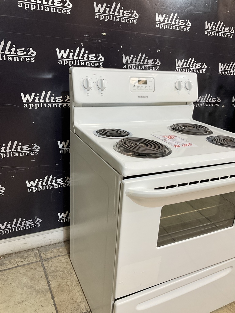 Frigidaire Used Electric Stove 220volts (40/50 AMP) 30inches {no cord} (White);