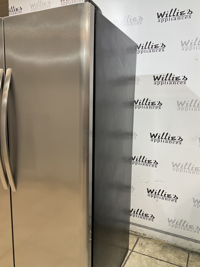Frigidaire Used Refrigerator side by Side 36x69 1/2” (Stainless Steel) 