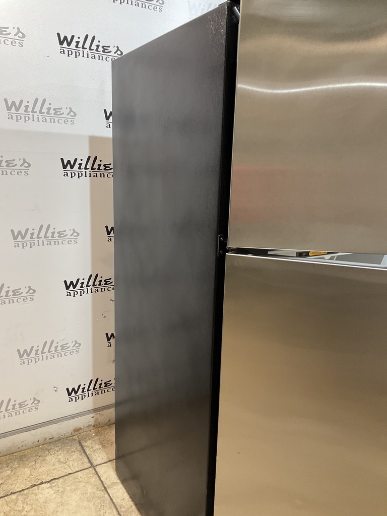 Ge Used Refrigerator Top and Bottom 30x66 1/2” (Stainless Steel) 