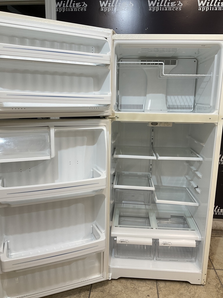 Ge Used Refrigerator Top and Bottom 28x64 1/2” (Bisque)