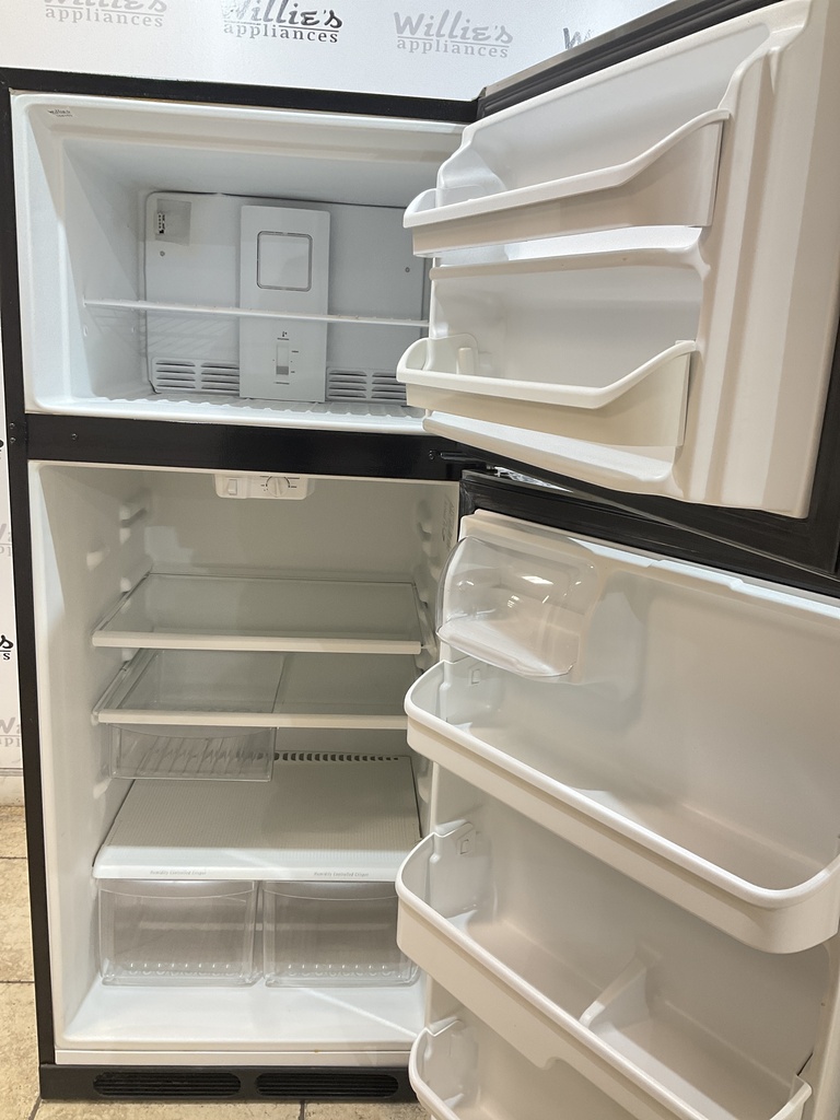 Frigidaire Used Refrigerator Top and Bottom 28x64 1/2” (stainless steel) 