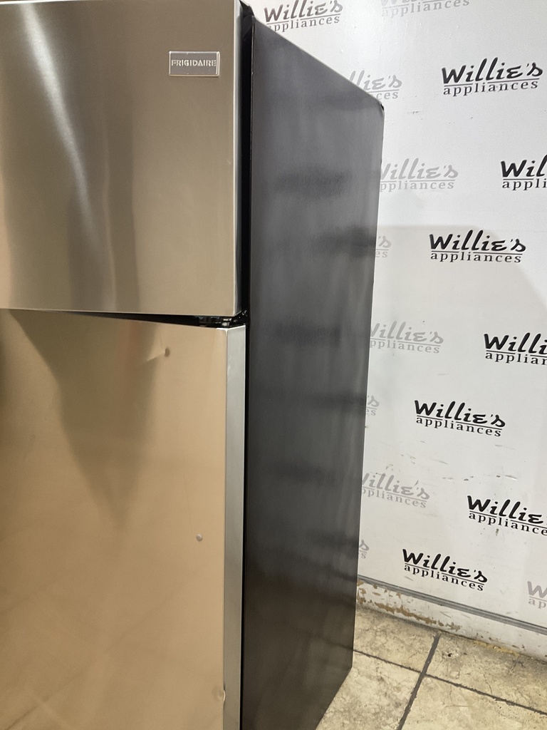 Frigidaire Used Refrigerator Top and Bottom 28x64 1/2” (stainless steel) 