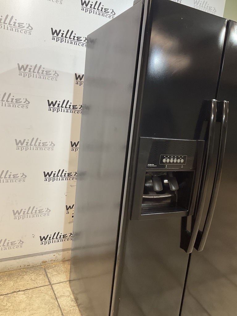 Whirlpool Used Refrigerator Side by side 36x69 1/2” (black) 