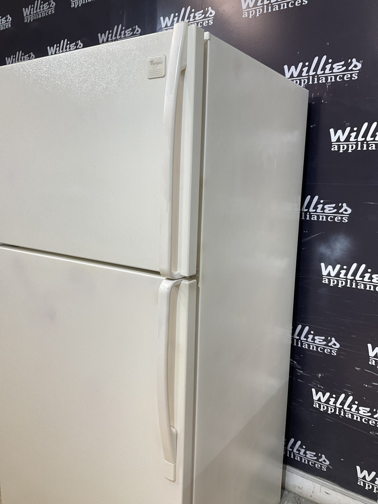 Whirlpool Used Refrigerator Top and Bottom 32 1/2x66 (Bisque) 