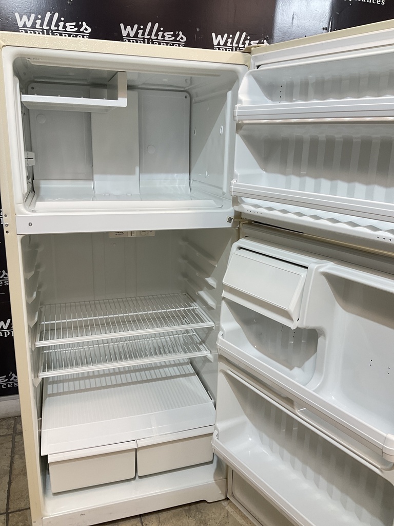 Hotpoint Used Refrigerator Top and Bottom 28x61 1/2” (Bisque)