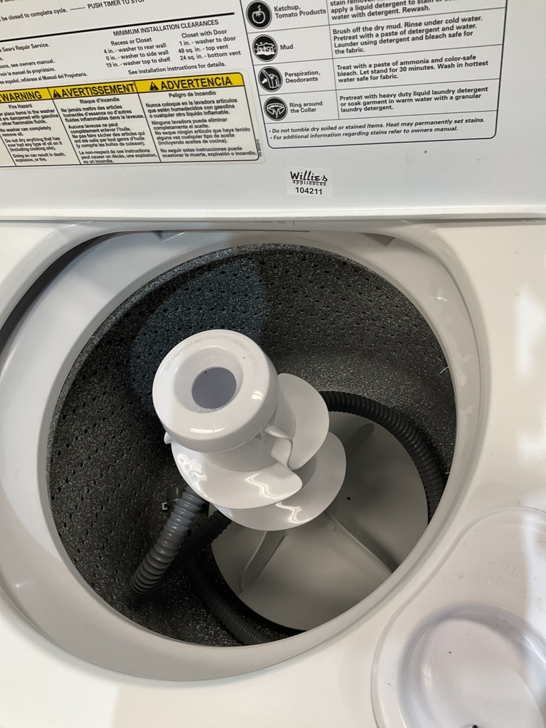 Kenmore Used Washer top-load 27inches (White) 