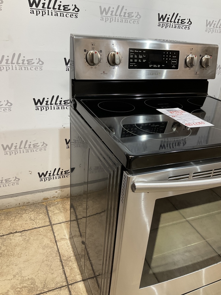 Samsung Used Electric Stove 220volts (40/50 AMP) 30inches {no cord} (Stainless steel) 