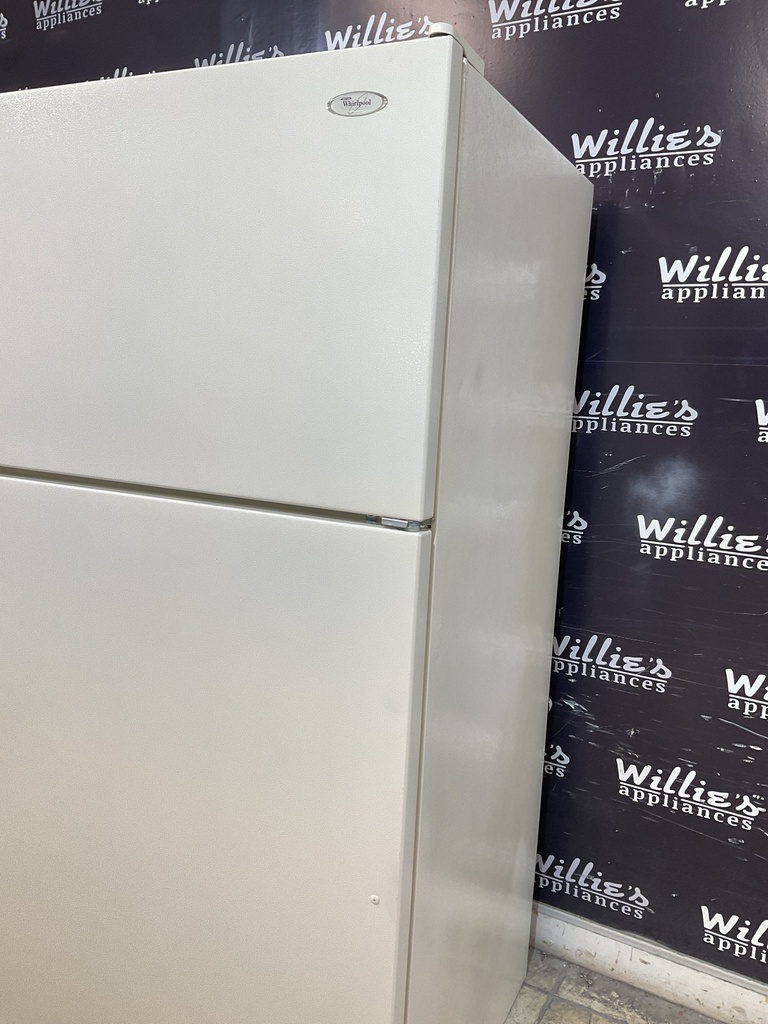 Whirlpool Used Refrigerator Top and Bottom 33x66 (Bisque) 