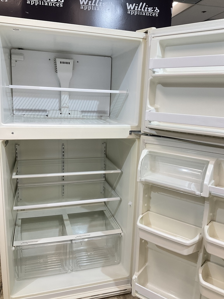Whirlpool Used Refrigerator Top and Bottom 33x66 (Bisque) 