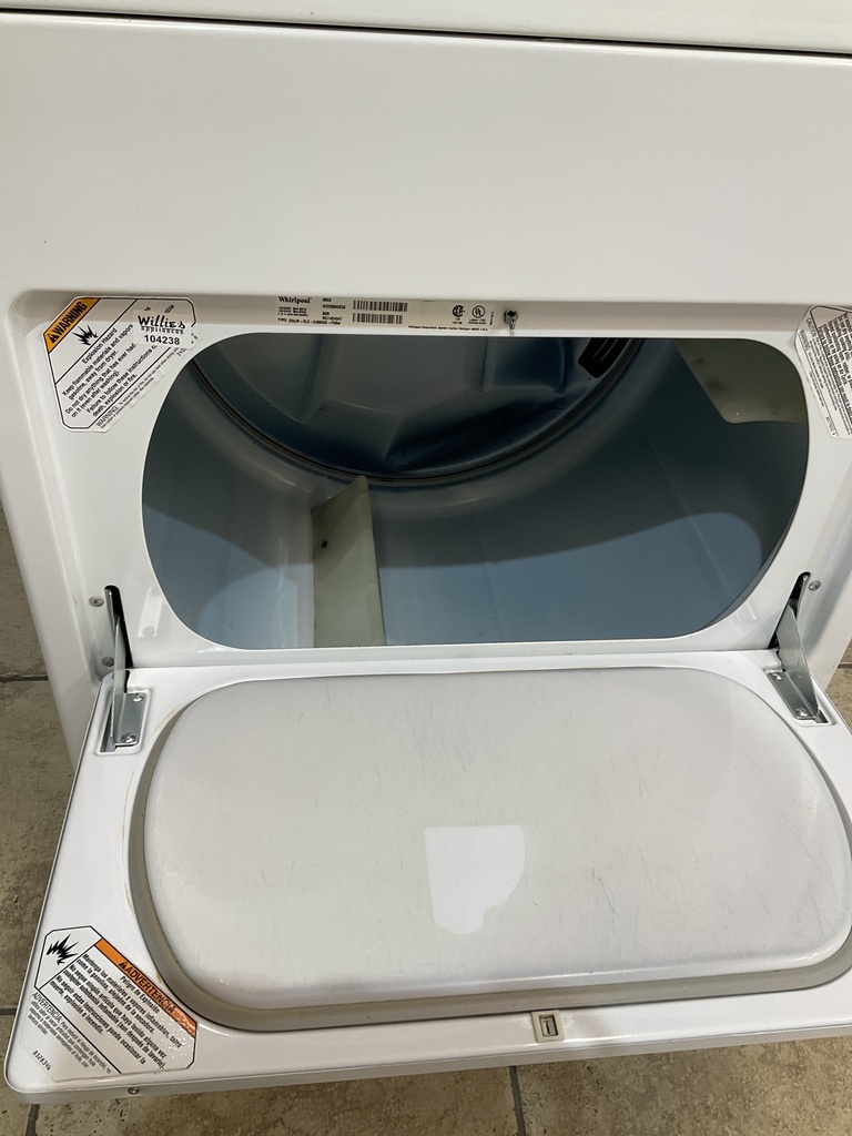 Whirlpool Used Electric Dryer 220volts (30 AMP) 29inches {no cord} (White) 