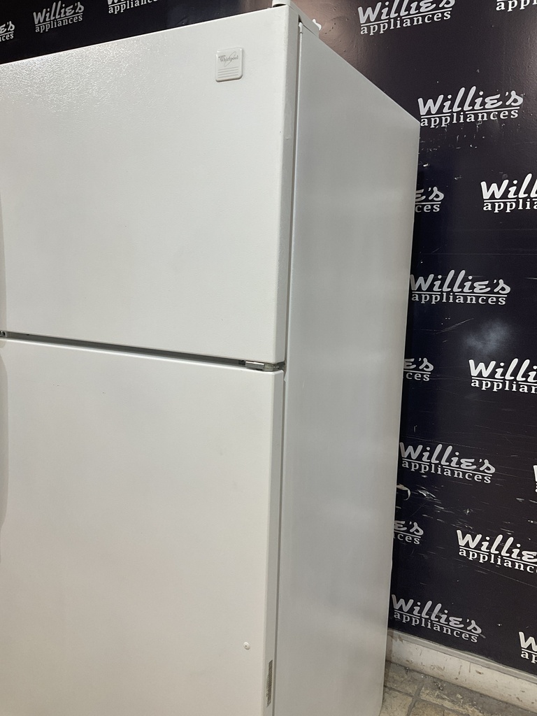 Whirlpool Used Refrigerator Top and Bottom 30x66 (White) 