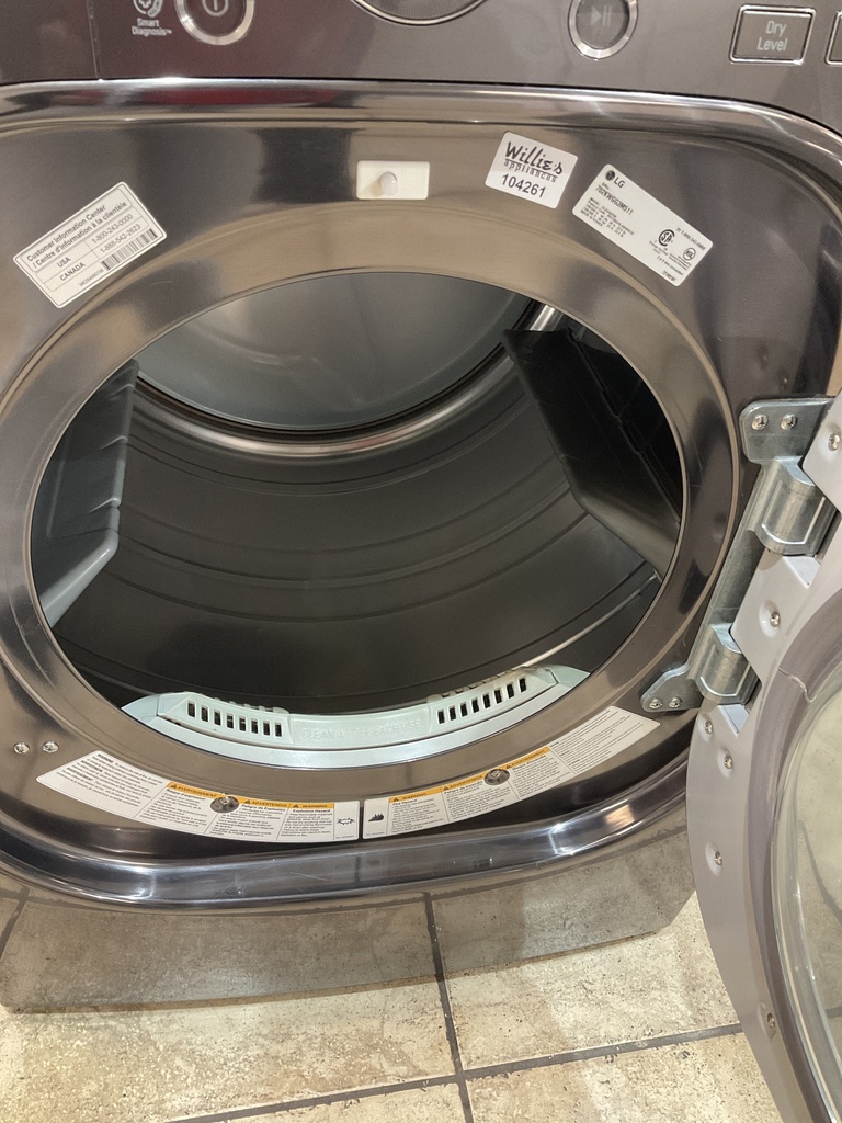 Lg Used Electric Dryer 220volts (30 AMP) 27inches  {no cord} (Grey) 