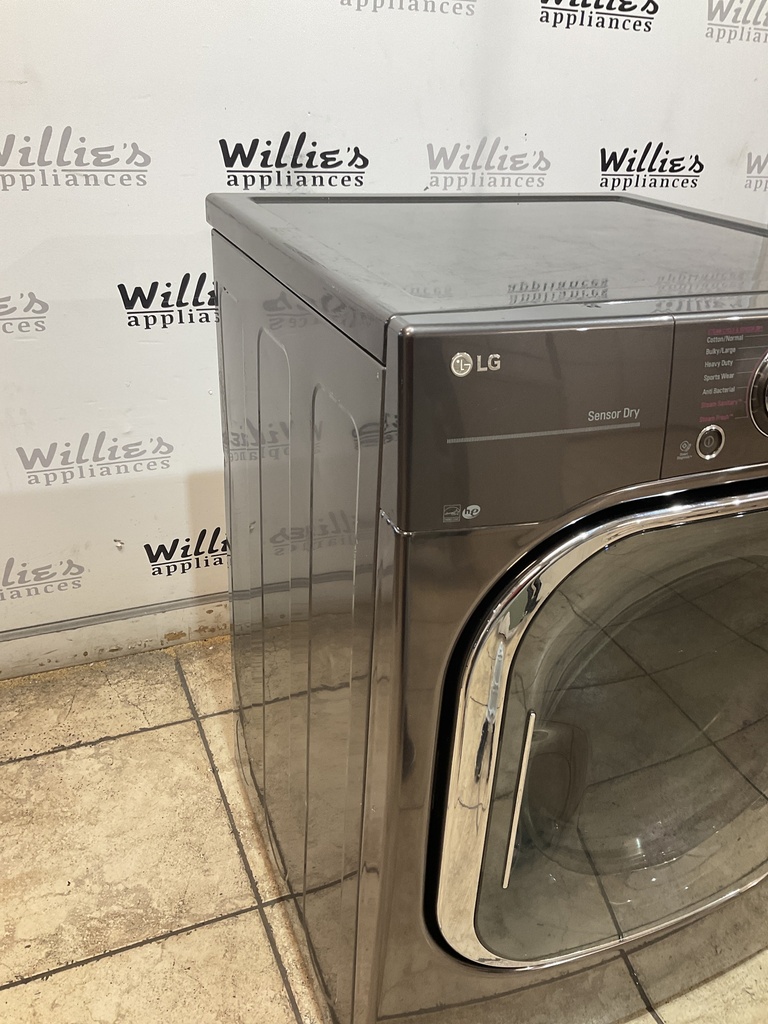 Lg Used Electric Dryer 220volts (30 AMP) 27inches  {no cord} (Grey) 