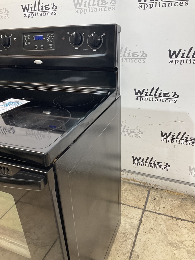 Whirlpool Used Electric Stove 220volts (40/50 AMP) 30inches {no cord} (Black) 
