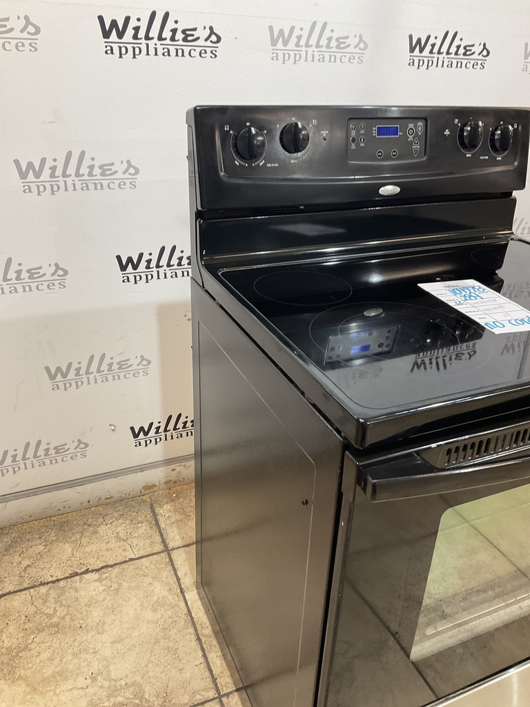 Whirlpool Used Electric Stove 220volts (40/50 AMP) 30inches {no cord} (Black) 