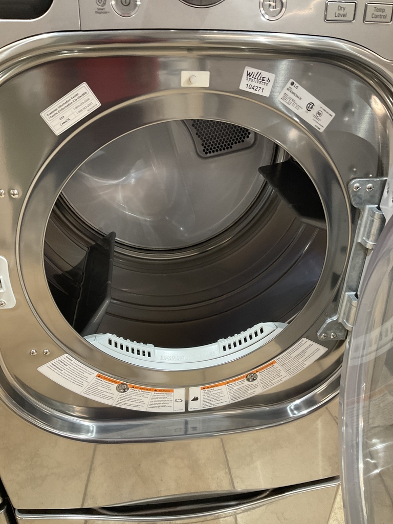 Lg Used Electric Set Washer/Dryer Front-load 220volts (30AMP) 27inches {3 prong} (Grey)