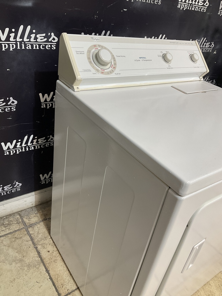 Whirlpool Used Electric Dryer 220volts (30 AMP) 29inches {3 prong} (White) 