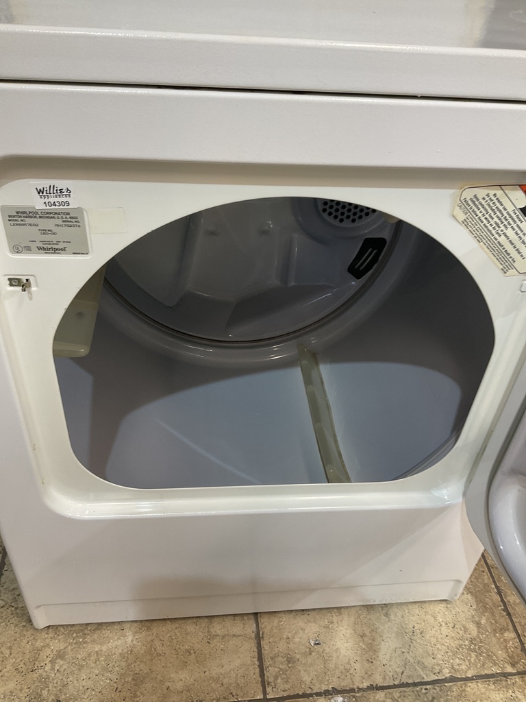 Whirlpool Used Electric Dryer 220volts (30 AMP) 29inches {3 prong} (White) 