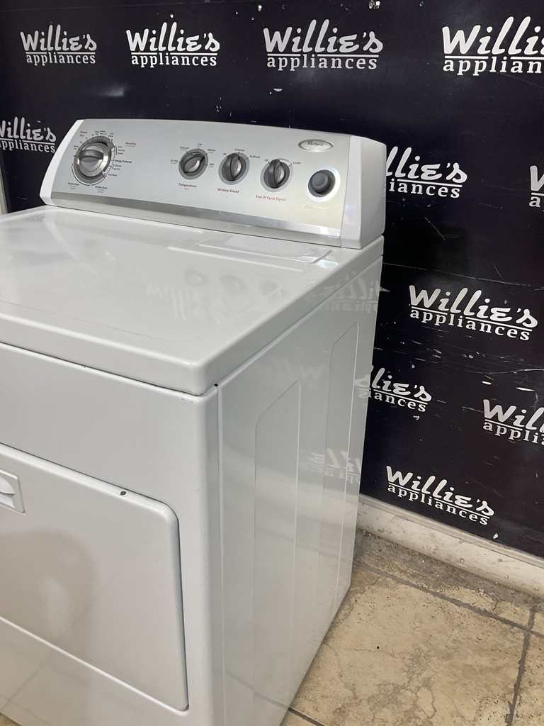 Whirlpool Used Electric Dryer 220volts (30 AMP) 29inches {3 prong} (white)