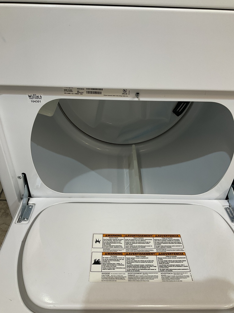 Whirlpool Used Electric Dryer 220volts (30 AMP) 29inches {3 prong} (white)