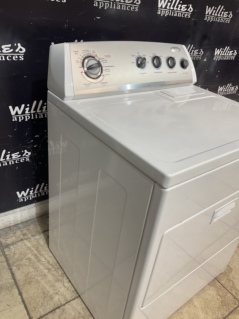 Whirlpool Used Electric Dryer 220volts (30 AMP) 29inches {3 prong} (white)