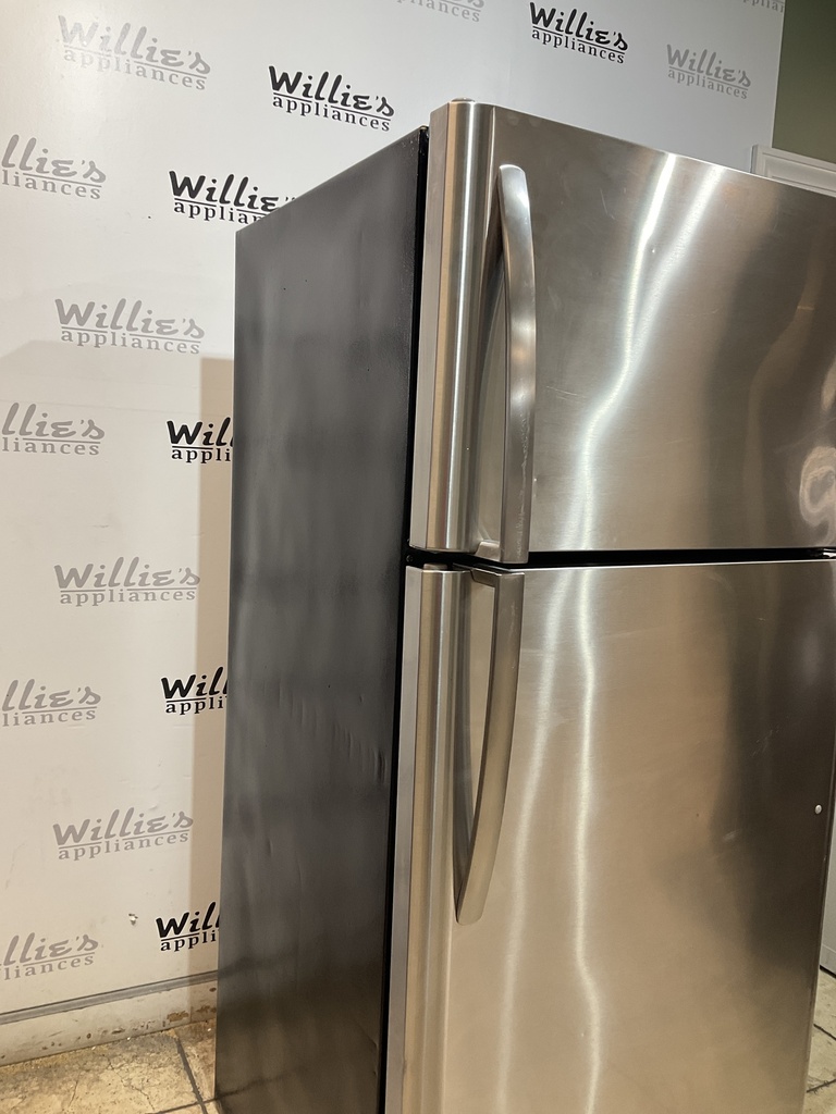Frigidaire Used Refrigerator Top and Bottom 30x65 1/2” (Stainless Steel) 